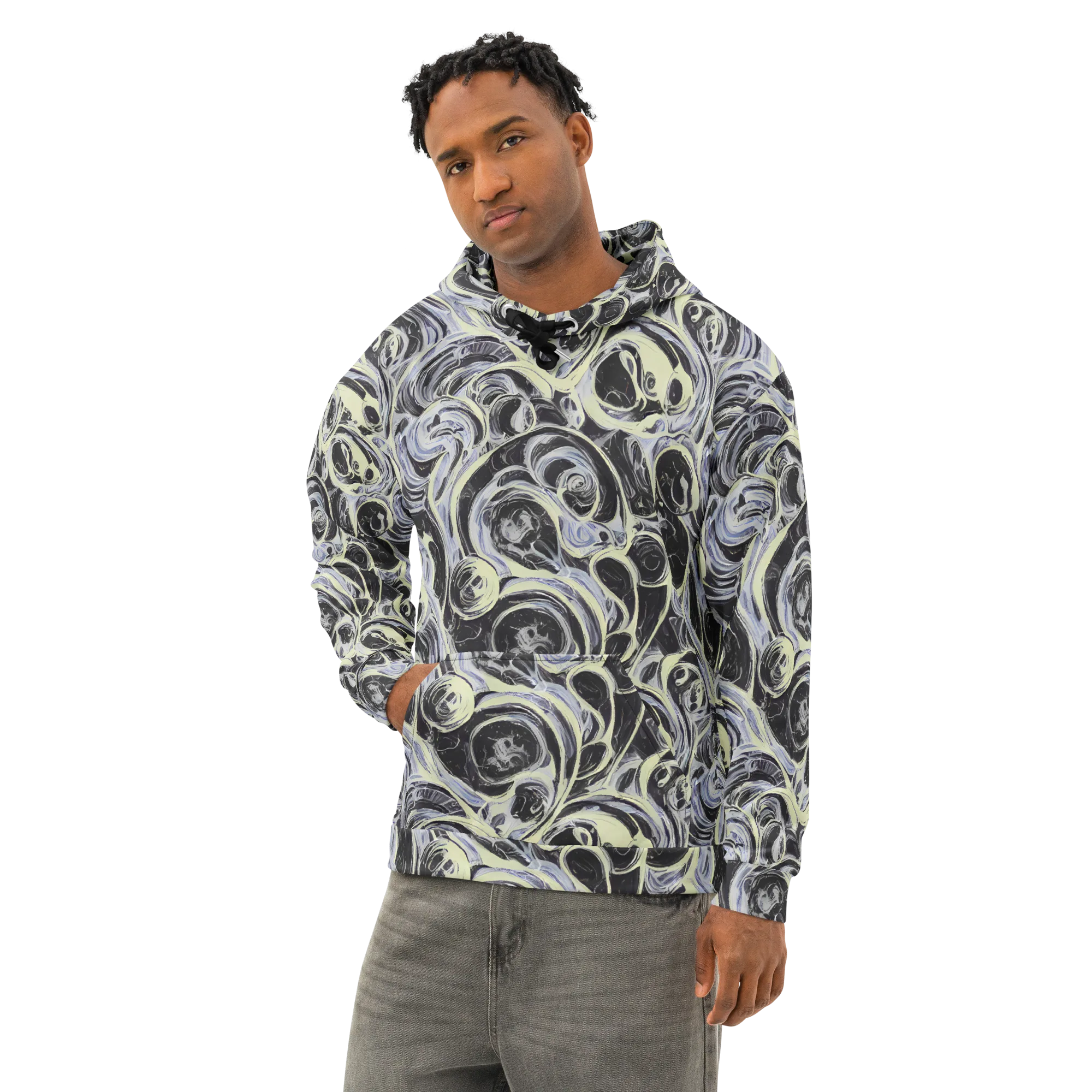 Moonlit Melt on Cotton Hoodie — Left Front