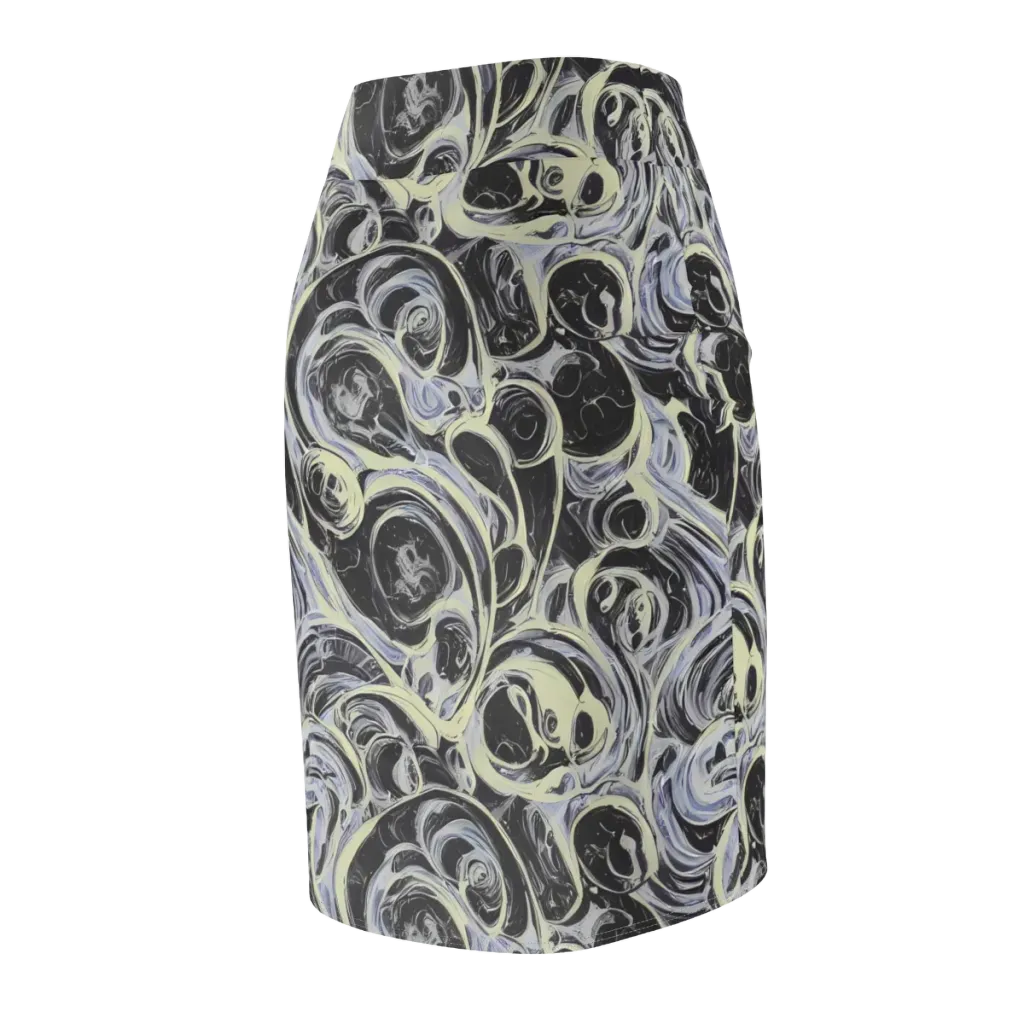 Moonlit Melt on Pencil Skirt — Back Side