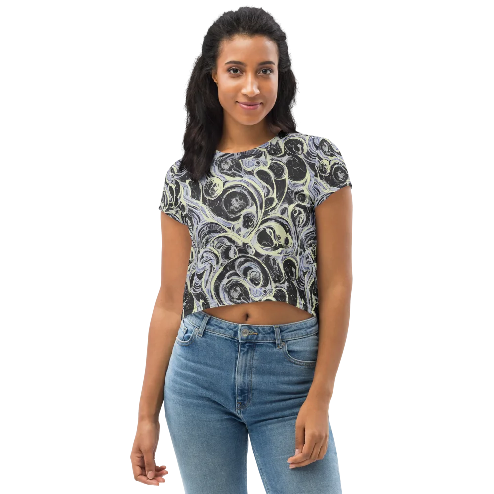 Moonlit Melt on Crop Tee — Front