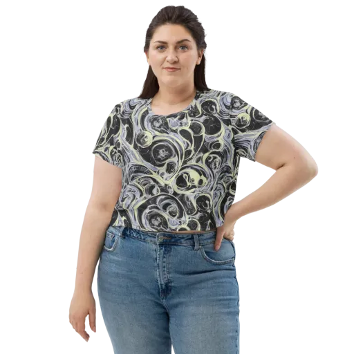 Moonlit Melt on a Crop Tee