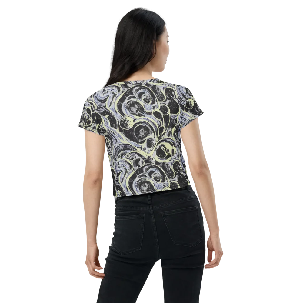 Moonlit Melt on Crop Tee — Back