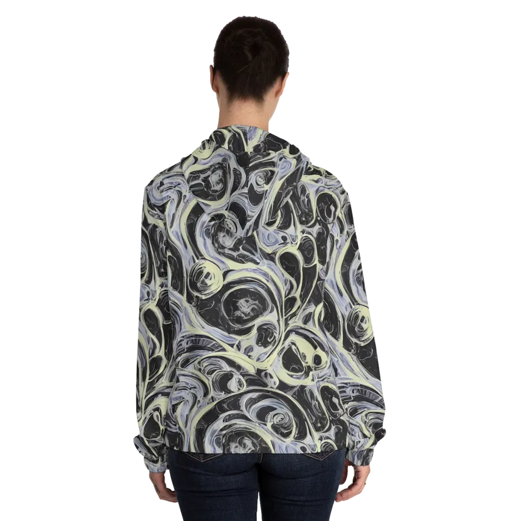 Moonlit Melt on Women's Full-Zip Hoodie — Back On Person