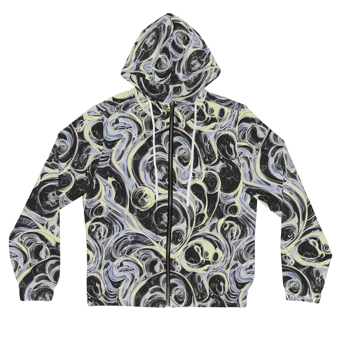 Moonlit Melt on Women's Full-Zip Hoodie — Front