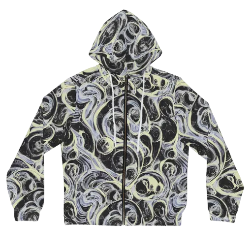 Moonlit Melt on a Women's Full-Zip Hoodie