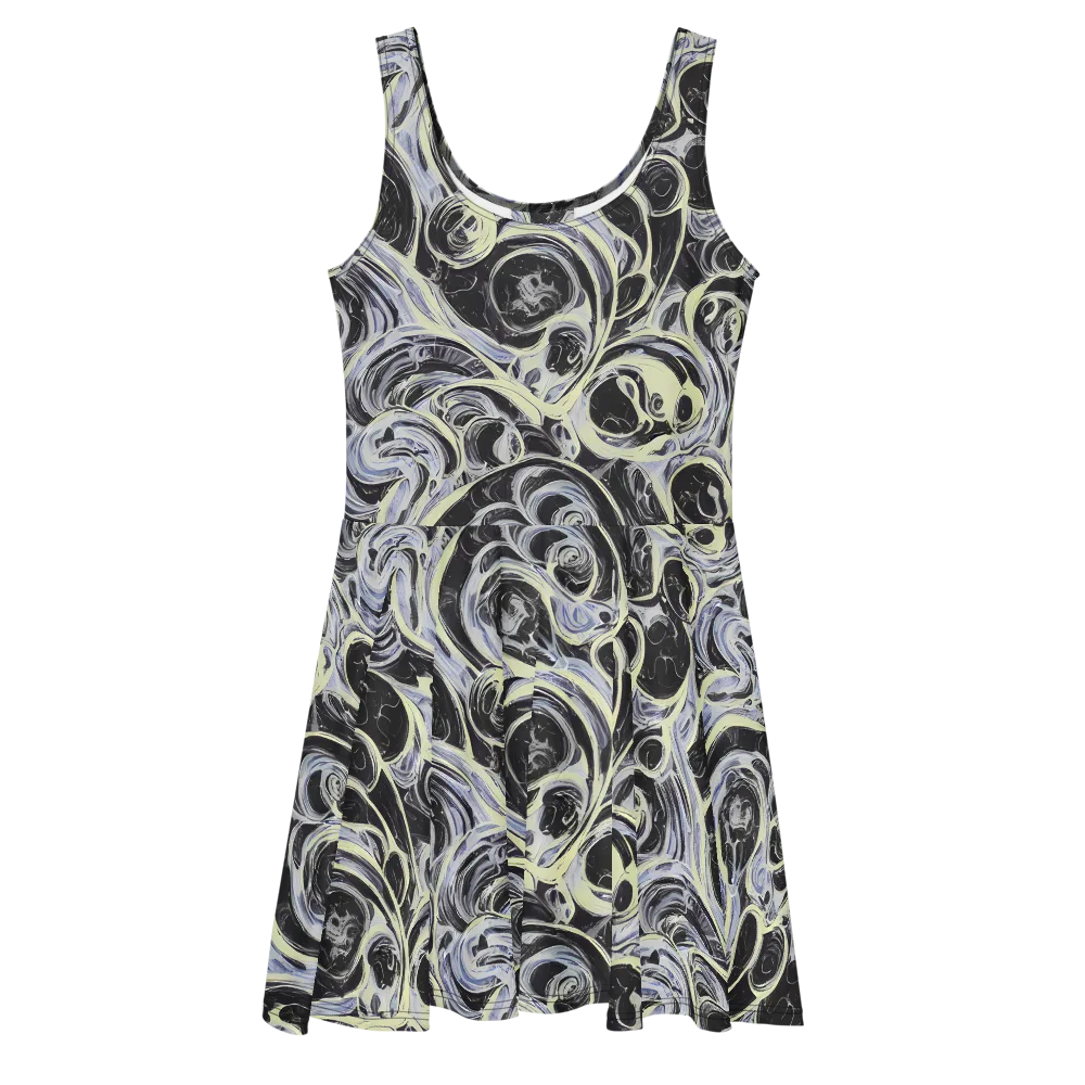 Moonlit Melt on Skater Dress — Front