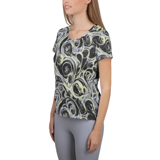 Moonlit Melt on a Women's Athletic T-Shirt