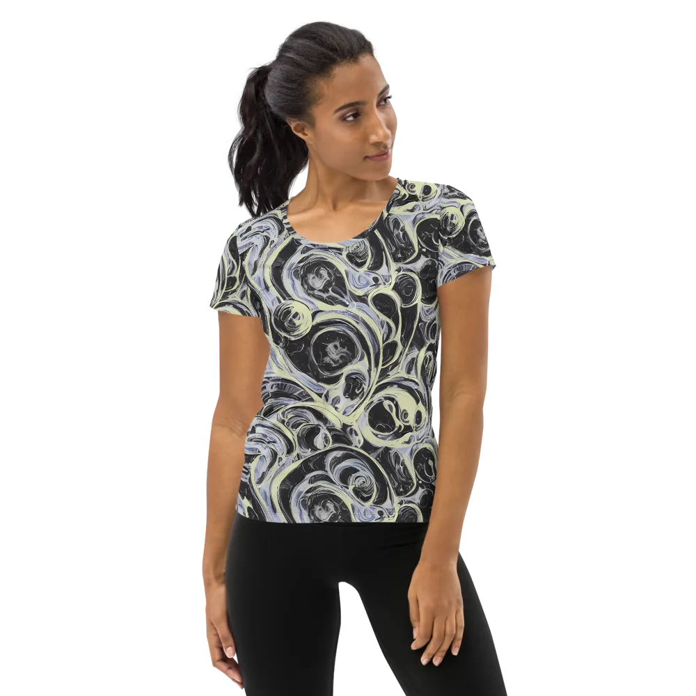 Moonlit Melt on Women's Athletic T-Shirt — Front