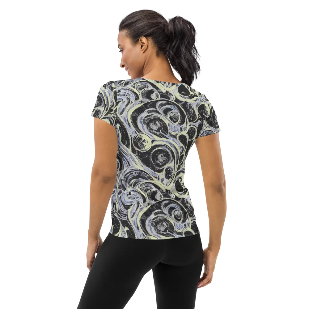 Moonlit Melt on Women's Athletic T-Shirt — Back