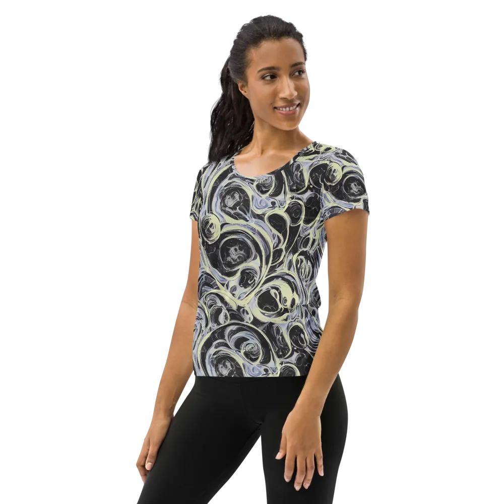 Moonlit Melt on Women's Athletic T-Shirt — Left