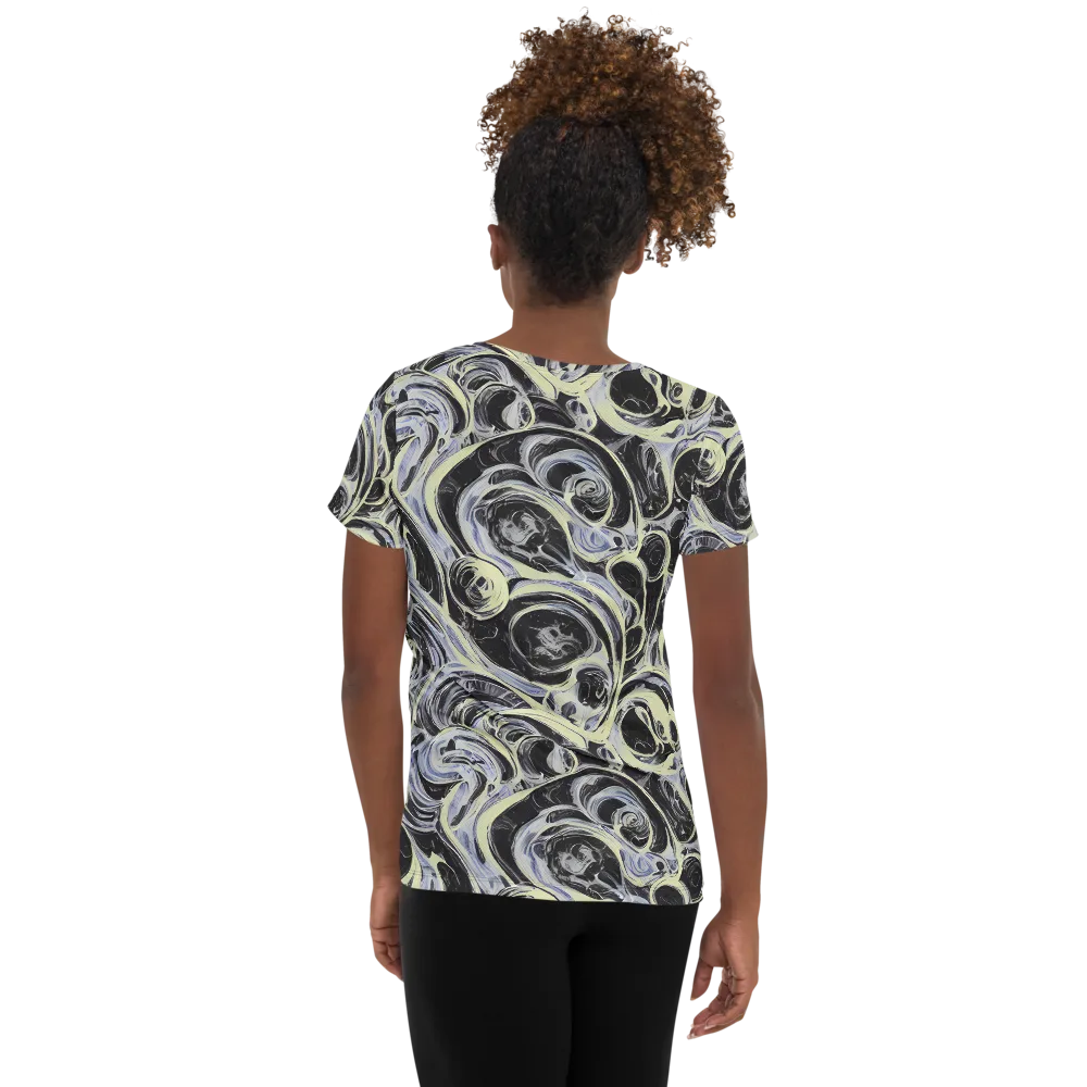 Moonlit Melt on Women's Athletic T-Shirt — Back