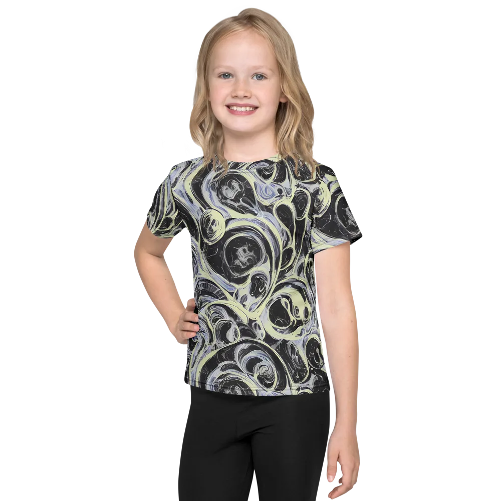 Moonlit Melt on Kids Crew Neck T-Shirt — Front