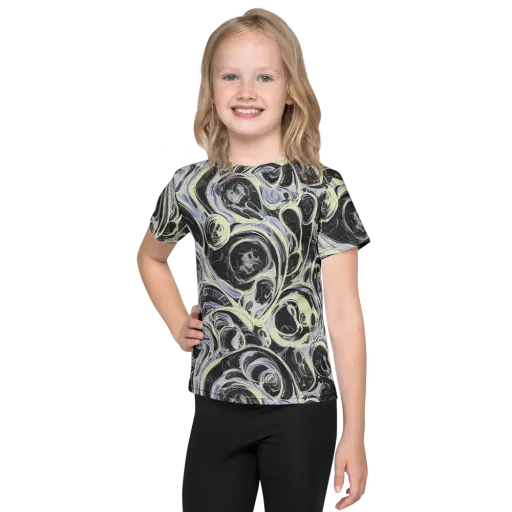 Moonlit Melt on a Kids Crew Neck T-Shirt
