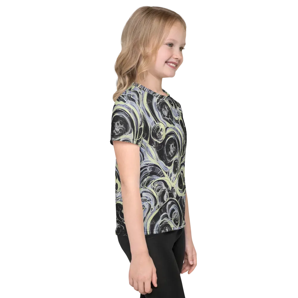 Moonlit Melt on Kids Crew Neck T-Shirt — Right