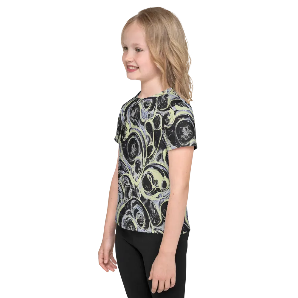 Moonlit Melt on Kids Crew Neck T-Shirt — Left