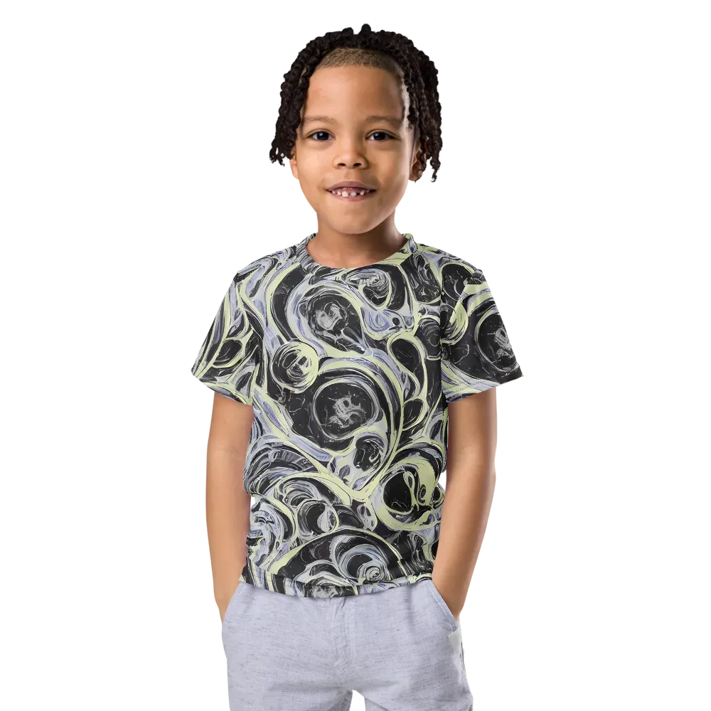 Moonlit Melt on Kids Crew Neck T-Shirt — Front