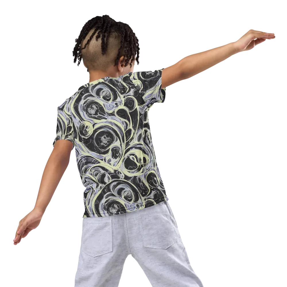 Moonlit Melt on Kids Crew Neck T-Shirt — Back