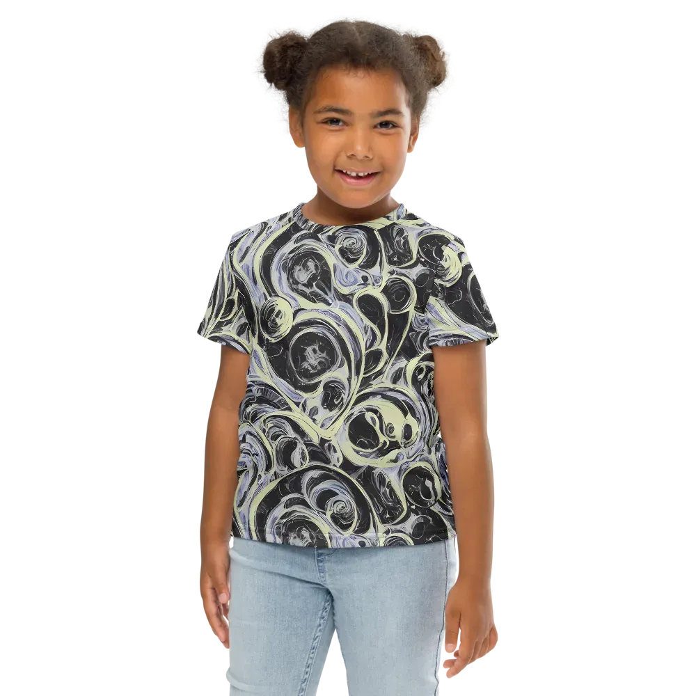 Moonlit Melt on Kids Crew Neck T-Shirt — Front
