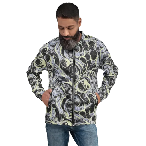 Moonlit Melt on a Bomber Jacket