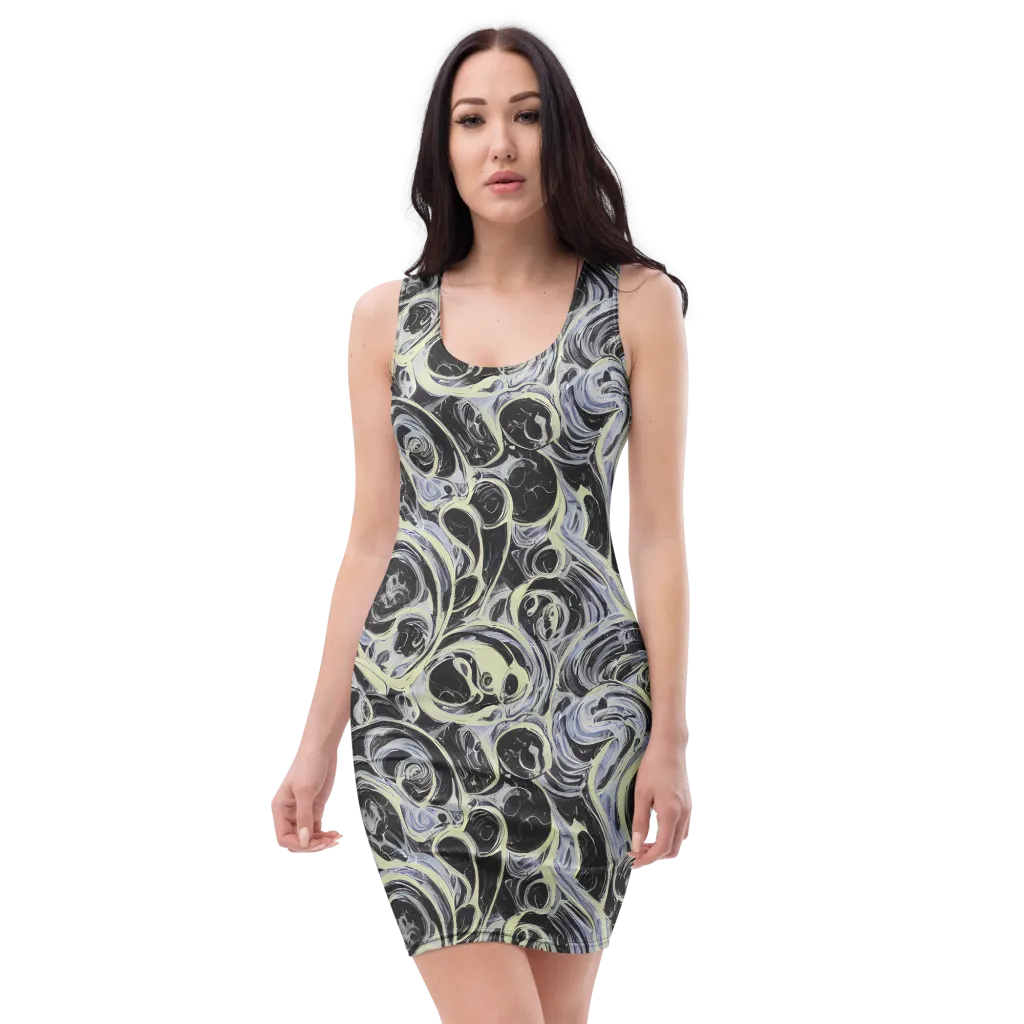Moonlit Melt on Bodycon Dress — Front