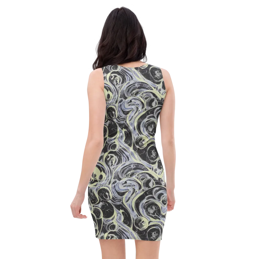 Moonlit Melt on Bodycon Dress — Back