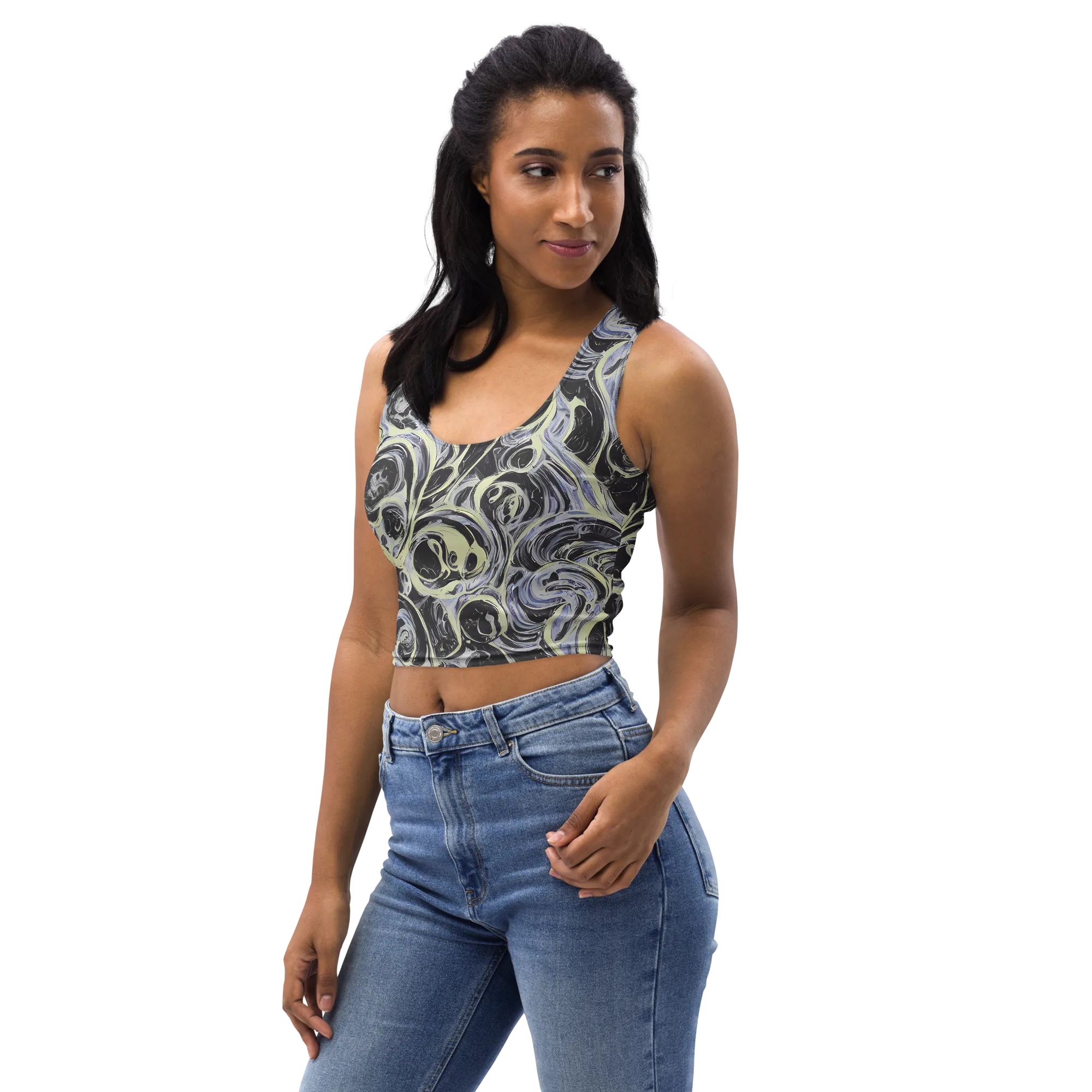 Moonlit Melt on Crop Top — Left Front