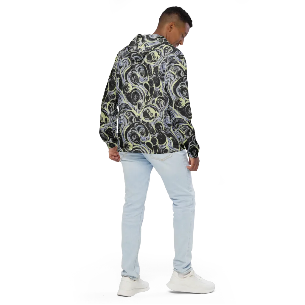 Moonlit Melt on Men's Windbreaker — Back