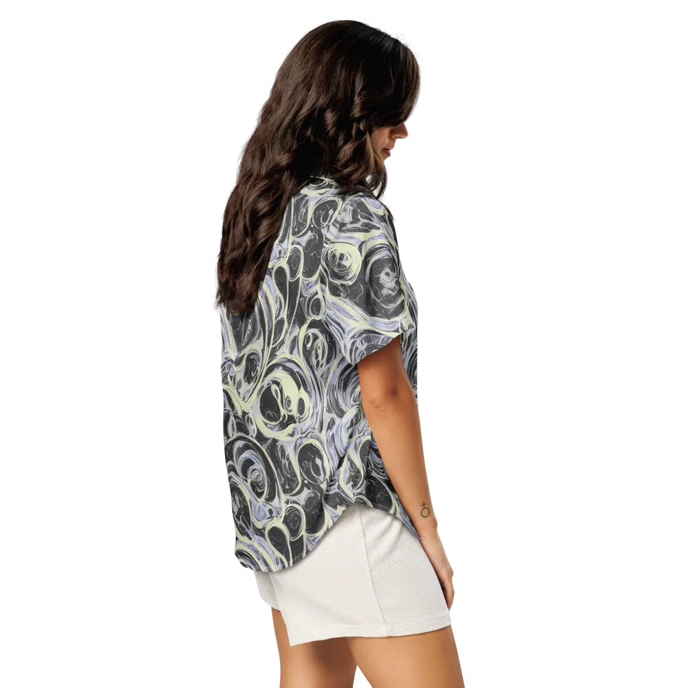 Moonlit Melt on Women's Short Sleeve Pajama Top — Right Back