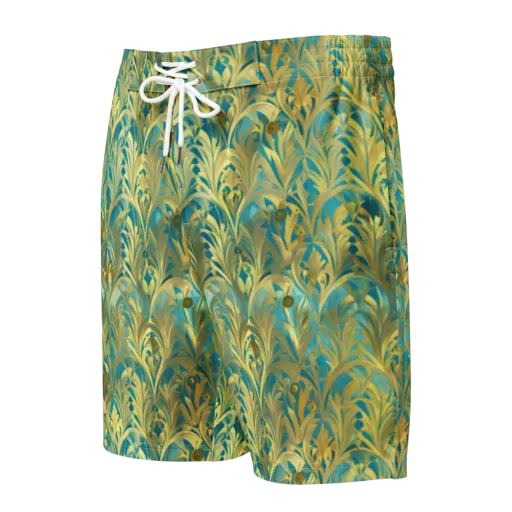 Turquoise Plumage on a Men's Board Shorts