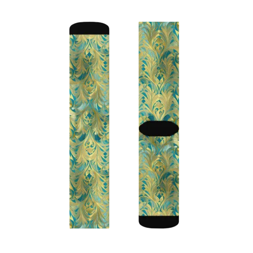 Turquoise Plumage on a Socks