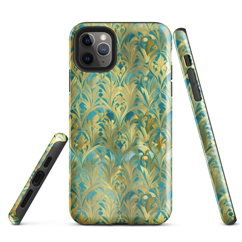 Turquoise Plumage on Tough Case for iPhone® — Front