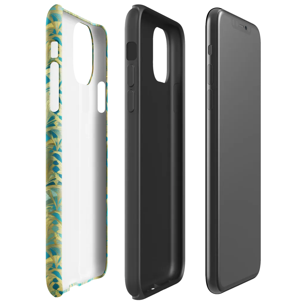 Turquoise Plumage on Tough Case for iPhone® — Right