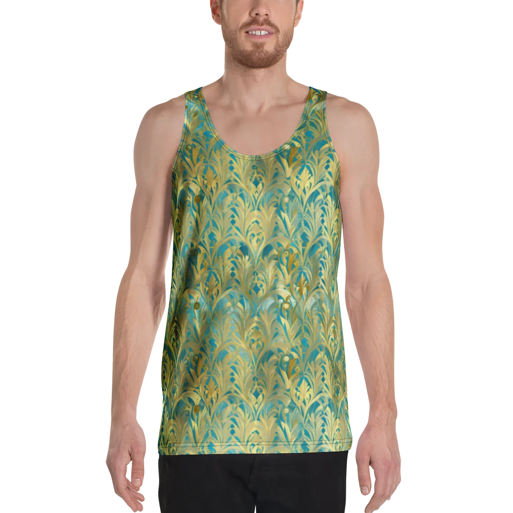 Turquoise Plumage on Men's Tank Top — Front