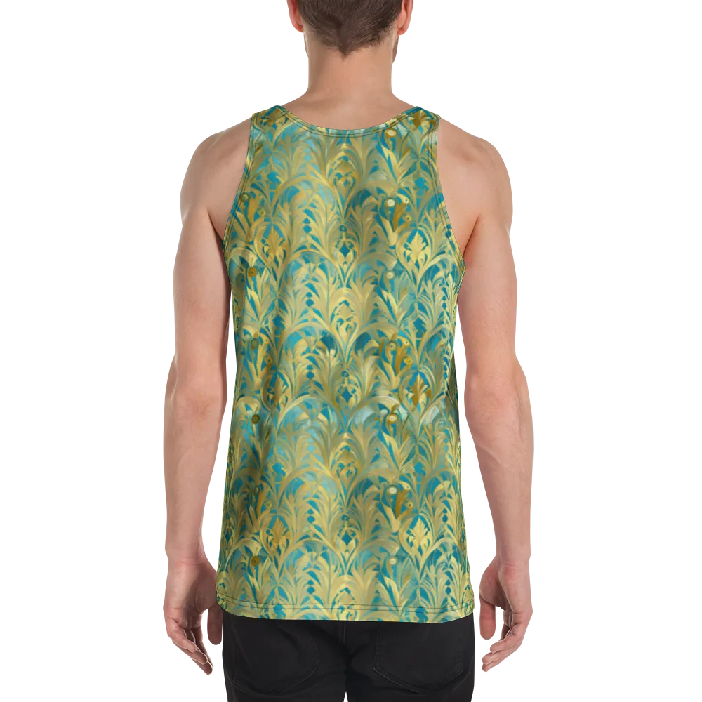 Turquoise Plumage on Men's Tank Top — Back