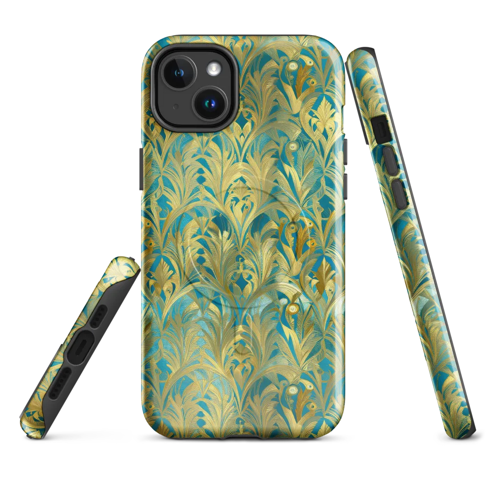 Turquoise Plumage on MagSafe Tough Case for iPhone® — Front