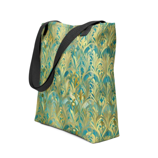 Turquoise Plumage on a Tote Bag