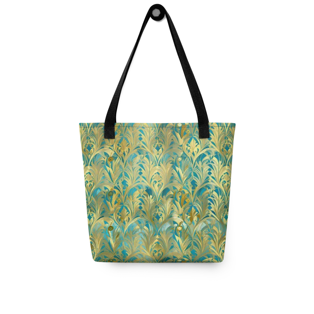 Turquoise Plumage on Tote Bag — Front