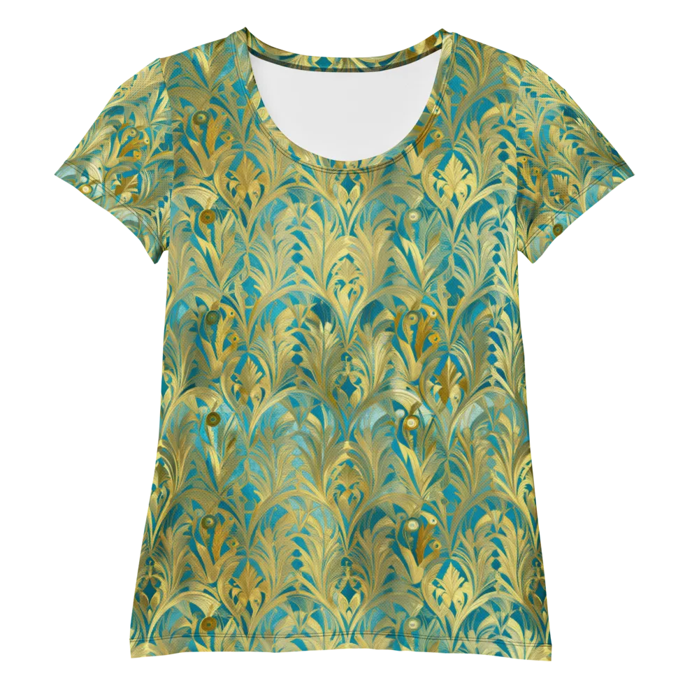 Turquoise Plumage on Women's Athletic T-Shirt — Front