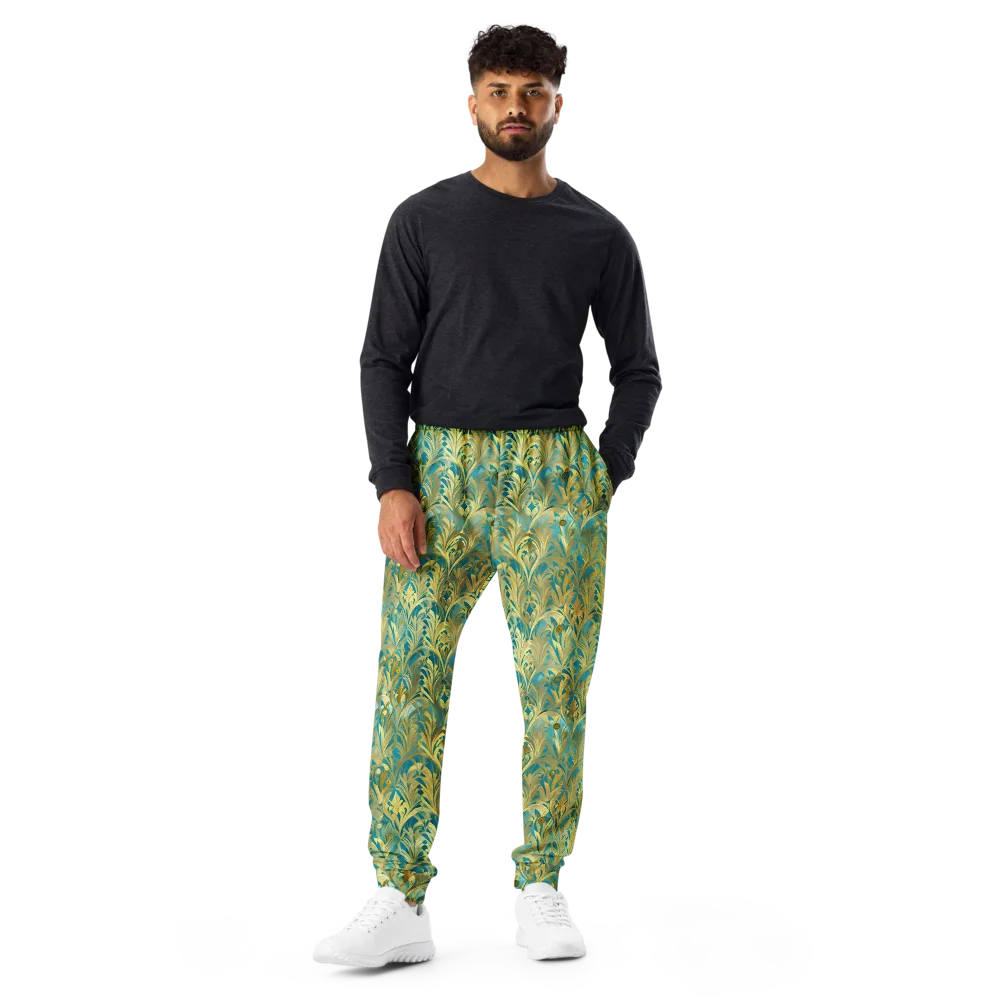 Turquoise Plumage on Men's Joggers — Front