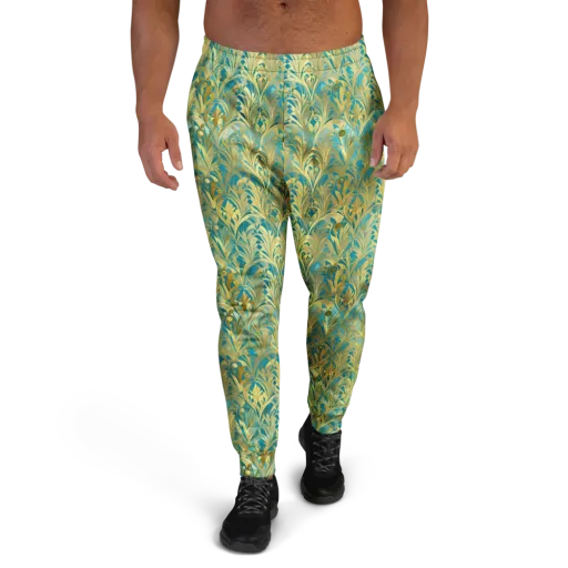 Turquoise Plumage on a Men's Joggers