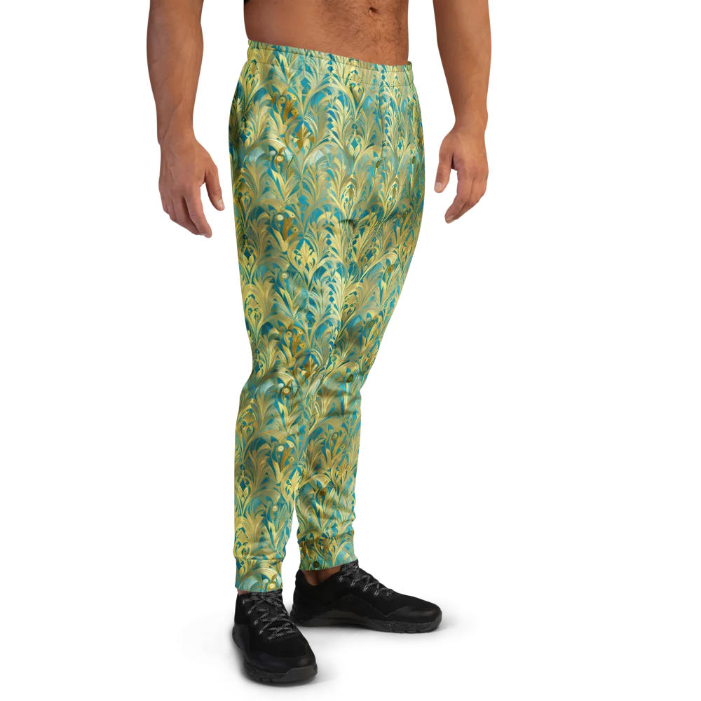 Turquoise Plumage on Men's Joggers — Right