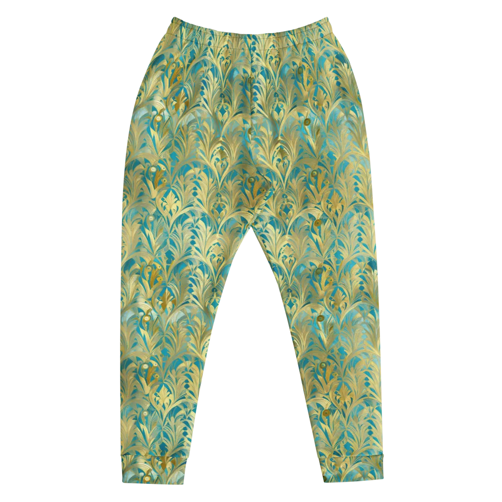 Turquoise Plumage on Men's Joggers — Front