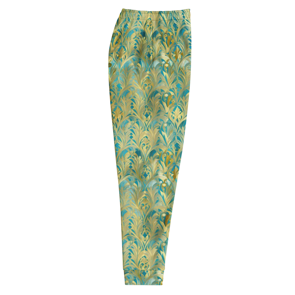 Turquoise Plumage on Men's Joggers — Right