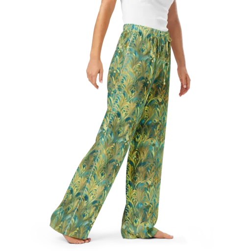 Turquoise Plumage on a Women's Pajama Pants