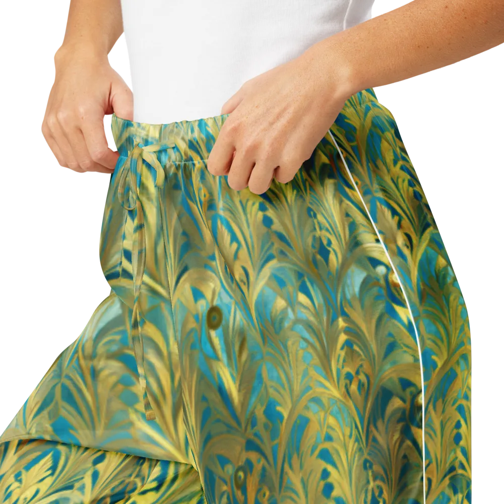Turquoise Plumage on Women's Pajama Pants — Product details