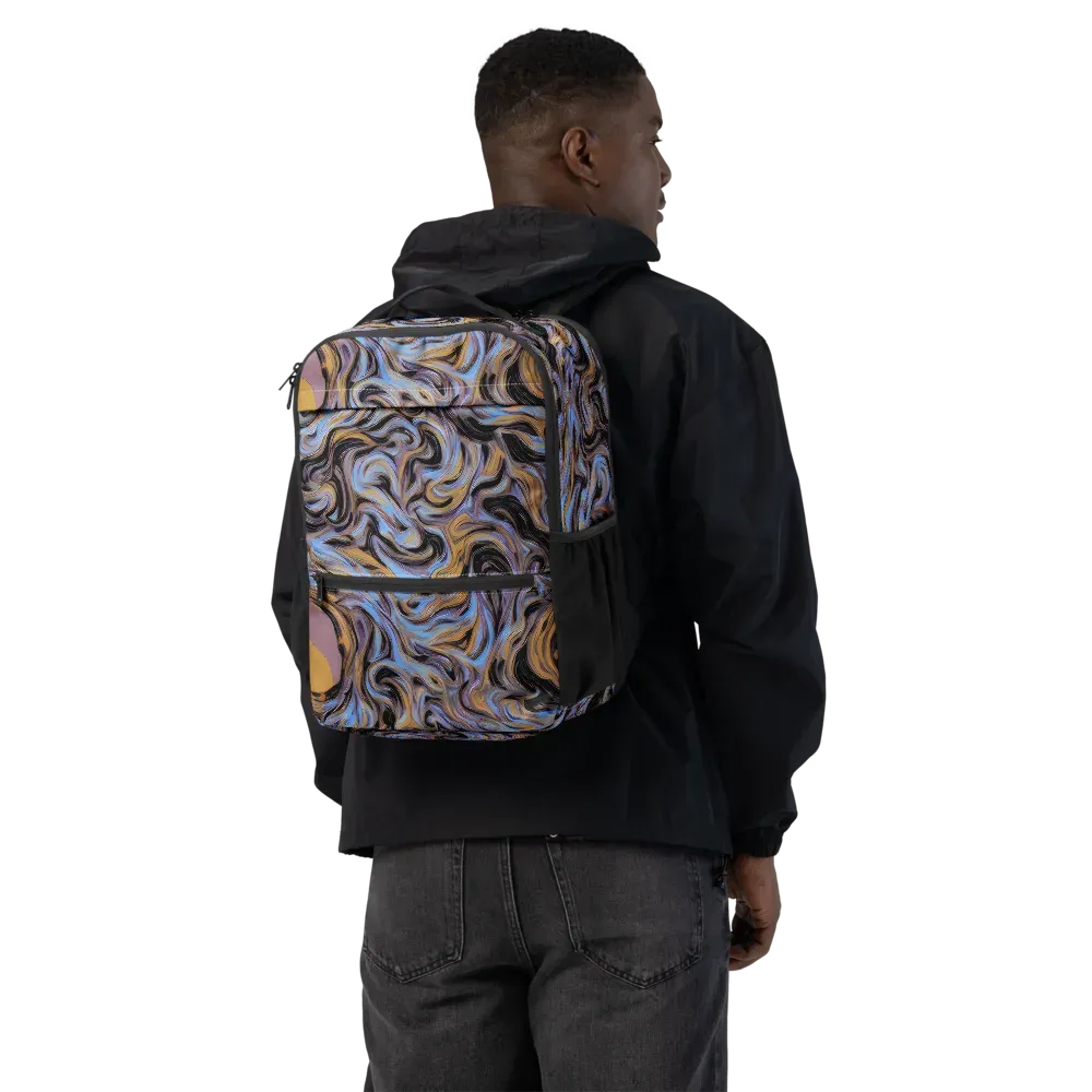 Sapphire Smoke on Utility Backpack — Back