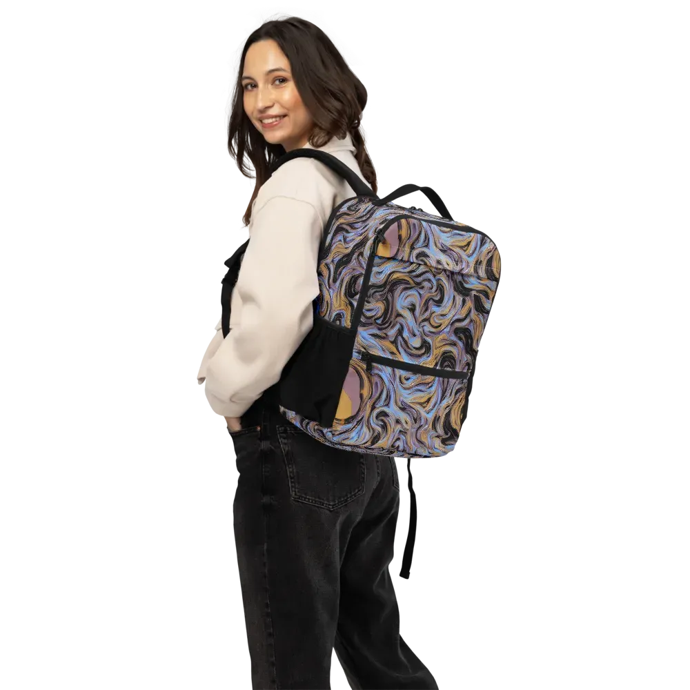 Sapphire Smoke on Utility Backpack — Back