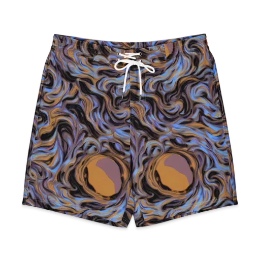 Sapphire Smoke on a Men's Board Shorts