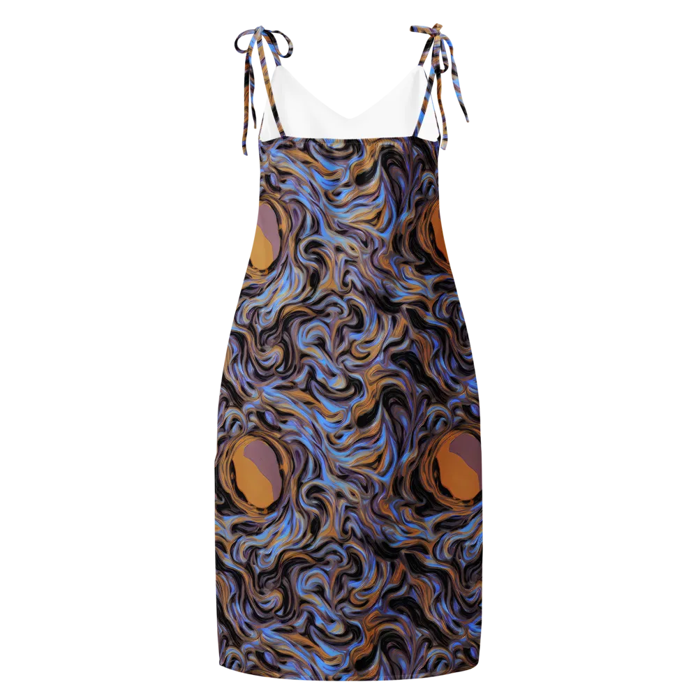 Sapphire Smoke on Slip Dress — Back