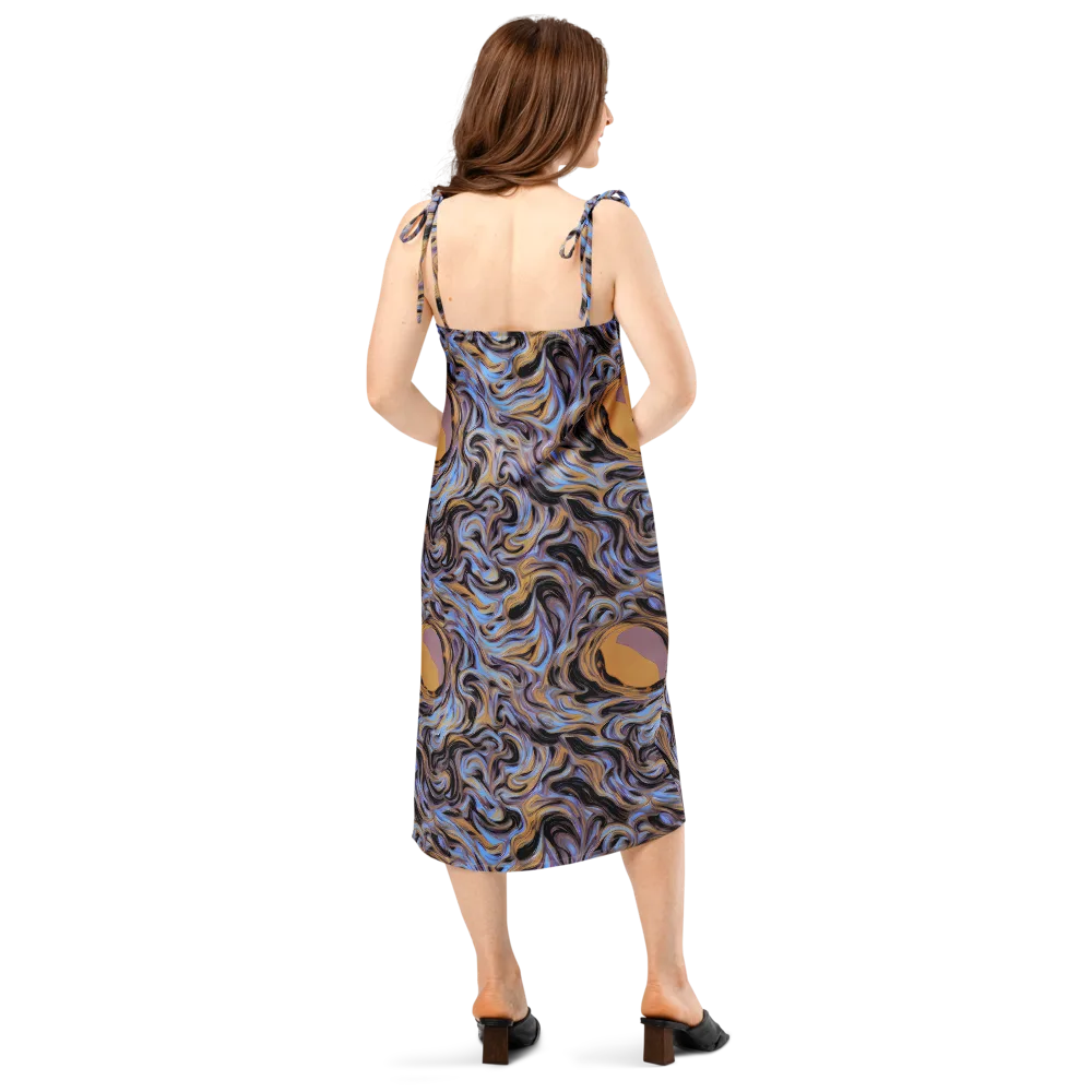 Sapphire Smoke on Slip Dress — Back
