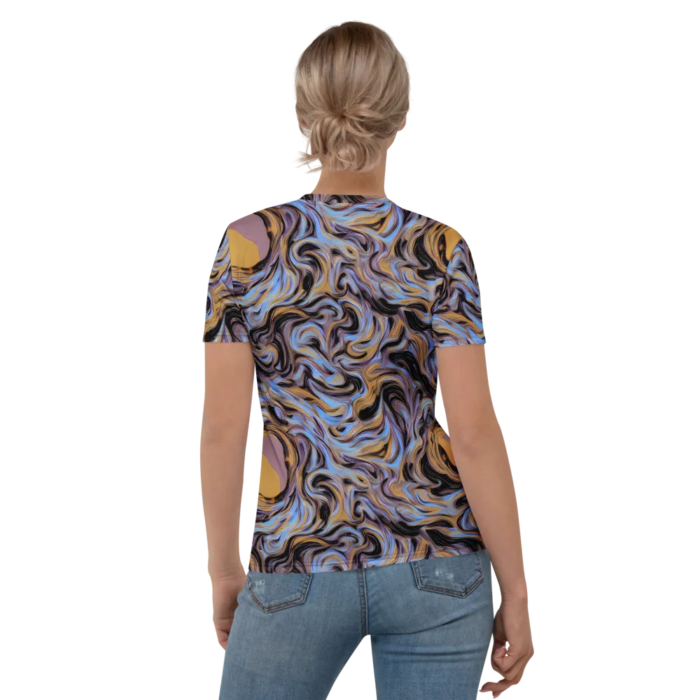 Sapphire Smoke on Women's Crew Neck T-Shirt — Back